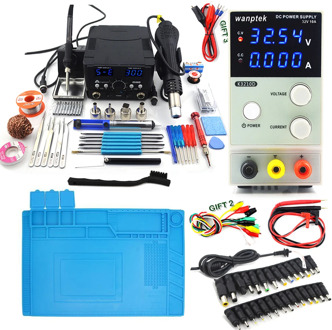 800W 2 In 1 digital Soldering Station Welding Solder Iron 220v and Adjustable DC power supply 32V 10A of Professional Repair