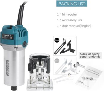 800W Hout Elektrische Trimmer Houtbewerking Laminaat Rand Trimmer Graveren Carving Trimmen Machine Met Hout Router Power Tools EU plug-papier doos