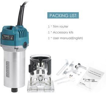 800W Hout Elektrische Trimmer Houtbewerking Laminaat Rand Trimmer Graveren Carving Trimmen Machine Met Hout Router Power Tools EU plug-plastic case