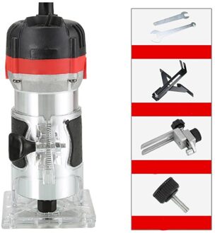 800W Hout Router Elektrische Trimmer Graveren Steken Trimmen Hout Freesmachine Hand Carving Power Tool Met Router Bit B-US 800W