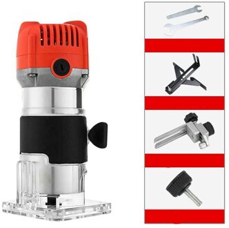 800W Hout Router Elektrische Trimmer Graveren Steken Trimmen Hout Freesmachine Hand Carving Power Tool Met Router Bit C-EU 800W