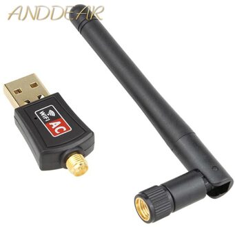 802.11B/G/N/AC Dual Band 600Mbps RTL8811CU Wireless USB WiFi Adapter dongle met 2.4G & 5.8G Externe Wifi Antenne voor Android