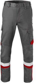 80340 Werkbroek | Brandvertragende broek Grijs/Rood - NL:62 BE:56