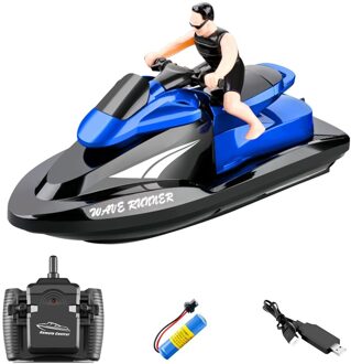 809 Rc Motorboot Rc Boot High Speed Afstandsbediening Boot Voor Zwembaden Meren 2.4Ghz Waterdichte Speelgoed Goft voor Kids blauw 1 accu