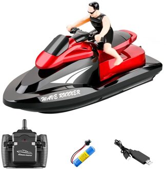 809 Rc Motorboot Rc Boot High Speed Afstandsbediening Boot Voor Zwembaden Meren 2.4Ghz Waterdichte Speelgoed Goft voor Kids rood 1 accu