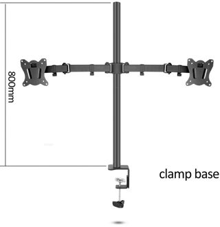 (80Cm) DL-T902-280II Full Motion Dual Monitor Desktop Standhouder 10 "-27" Klem Grommet Hole Base Pc Mount Opvouwbare arm 12Kg