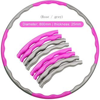 80Cm Fitness Sport Hoop Verwijderbare 8 Sectie Foam Hoepel Gym Body Building Dunne Taille Fitness Cirkel Indoor Apparatuur Paars