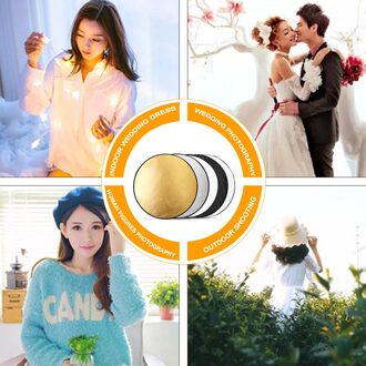 80Cm Outdoor Draagbare Voor Studio 5 In 1 Professionele Fotografie Reflector Inklapbare Ronde Fotografie Met Opbergtas