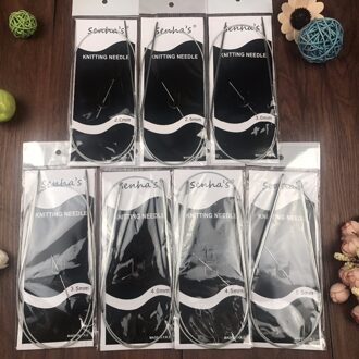 80Cm Rvs Rondbreinaalden Set 7 Stks/set Size 2.0-5.0Mm Breinaalden Ambachten