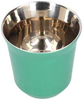 80Ml/160Ml 304 Rvs Coffee Cup Double Wall Cup Geïsoleerde Capsule Cup Melk Mok Voor Thuis winkel Drinkware Espresso Cups groen 80ml