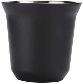 80Ml/160Ml 304 Rvs Coffee Cup Double Wall Cup Geïsoleerde Capsule Cup Melk Mok Voor Thuis winkel Drinkware Espresso Cups mat zwart 80ml