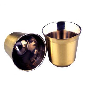 80Ml Double Wall Rvs Espresso Cup Isolatie Nespresso Pixie Koffie Cup Capsule Vorm Leuke Thermo Cup Koffie Mokken