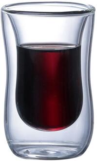 80Ml Transparante Glazen Beker Met Handvat Double-Layer Glas Koffie Europese Stijl Koffie Mok Latte Espresso iced Tea Cup