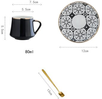 80Ml Turkse Espresso Kopjes Met Schoteltjes Keramische Cup Set Voor Zwarte Thee Koffie Keuken Party Drink Ware Thuis Decor creatieve Gaven