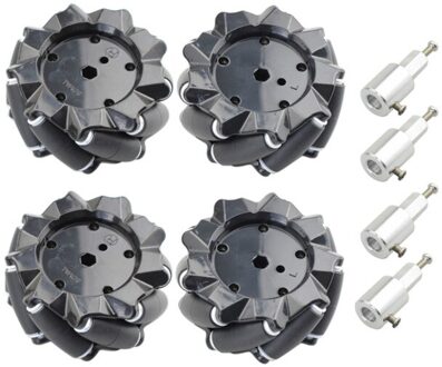 80Mm Omni Mecanum Wiel Met 4/6Mm Tt Hubs Voor Arduino Raspberry Pi Diy Stem Robot Auto chassis Speelgoed Onderdelen 80MM D6mm