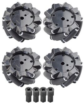80Mm Omni Mecanum Wiel Met 4/6Mm Tt Hubs Voor Arduino Raspberry Pi Diy Stem Robot Auto chassis Speelgoed Onderdelen 80MM LEGO