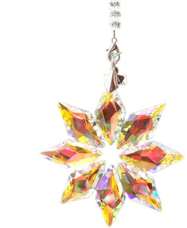 80MM Snowflake Suncatcher Chandelier Crystals Prisms Glass Crystal Pendants DIY Handcrafts Hanging Ornament Car Decor Gifts