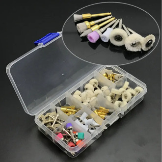 80pcs Dental Prophy Polishing Brush Cup Alumina Nylon Cotton Wool Felt Wheel Dentist Lab Material