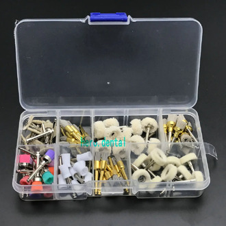 80pcs Dental Prophy Polishing Brush Cup Alumina Nylon Cotton Wool Felt Wheel