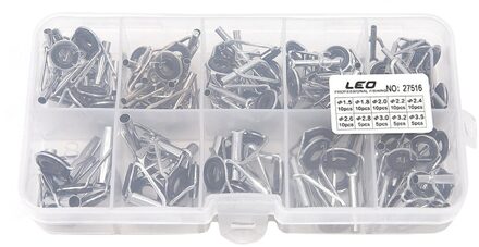 80Pcs Diy Eye Ringen Hengel Gids Tip Set Reparatie Kit Voor Hengels Roestvrij Stalen Frames Met Doos visgerei