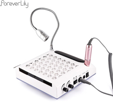 80W 30000RPM Powerful 4 in 1Nail Drill Machine Nail Suction Dust Collector Fan With Lamp Nail Vacuum Cleaner Manicure Polisher