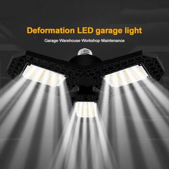 80W 8000LM Super Heldere 2835LED Garage Licht E26/E27 AC85-265V Vervorming Vouwen Plafond Hoge Baai Licht Voor Magazijn workshop warm licht / 80W 144LED
