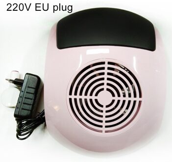 80W Nail Stofafzuiging Collector Nail Art Salon Apparatuur Nail Stofzuiger Machine Met 1 Stofzak BQ607-roze-EU