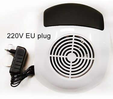 80W Nail Stofafzuiging Collector Nail Art Salon Apparatuur Nail Stofzuiger Machine Met 1 Stofzak BQ607-wit-EU