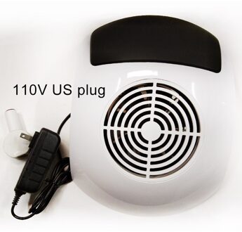 80W Nail Stofafzuiging Collector Nail Art Salon Apparatuur Nail Stofzuiger Machine Met 1 Stofzak BQ607-wit-US