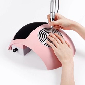 80W Powerful Nail Dust Collector Arched Nail Dust Suction Vacuum Cleaner Machine Gel Nail Remover Nail Dust Fan With Dust Bag