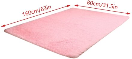 80X160Cm Pluizige Tapijt Vloer Tapijten Woonkamer Shaggy Gebied Tapijt Eetkamer Home Slaapkamer Tapijt Vloermat Roze nachtkastje Pluche Fluwelen Mat