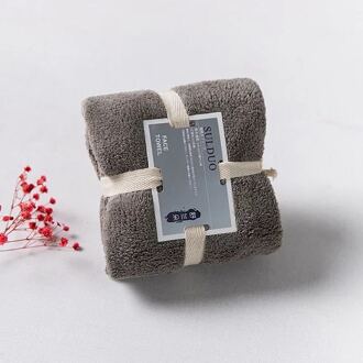 80X36Cm Huishoudelijke Badkamer Absorberende Coral Fleece Handdoek Microfiber Effen Kleur Haardrooginrichtingen Handdoeken Voor Vrouwen Gezicht Handdoeken toallas donker grijs