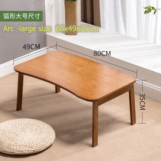 80X49X35 Bamboe Slaapkamer Kleine Tafel Grond Vouwen Eenvoudige Bureau Erker Thee Seat Slaapzaal Schrijven board Optioneel Grootte Arc 80x49x35cm