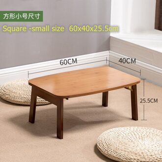 80X49X35 Bamboe Slaapkamer Kleine Tafel Grond Vouwen Eenvoudige Bureau Erker Thee Seat Slaapzaal Schrijven board Optioneel Grootte plein 60x40x25.5cm