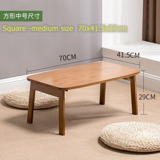 80X49X35 Bamboe Slaapkamer Kleine Tafel Grond Vouwen Eenvoudige Bureau Erker Thee Seat Slaapzaal Schrijven board Optioneel Grootte plein 70x41.5x29cm
