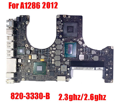 820-3330-B A1286 Motherboard for Laptop Macbook Pro 15.4" A1286 logic board i7 CPU 820-3330-B 2012 EMC 2556