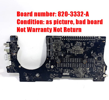 820-3332 820-3332-A logic defective board for Apple MacBook Pro A1398 MC975 MC976 retina repair