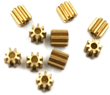 82A 0.6M Copper Gear Diameter 6mm 0.6 Module 8 Tooth Hole 1.98 Mm Brass Pinion Small Toy Motor Gears