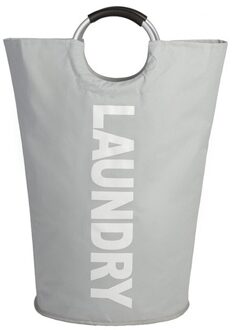 82L Grote Wasmand Inklapbare Stof Wasmand, Opvouwbare Kleding Tas Handvatten Reizen Badkamer Vouwen Wassen Bin licht grijs