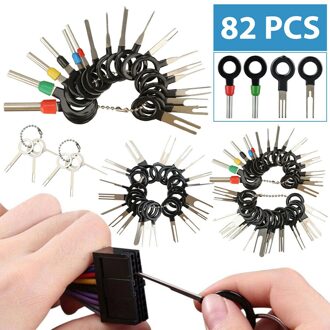 82Pcs Automotive Terminal Wire Terminal Removal Tool Auto Pin Kit Terminal Ejector Kit Tools Draad Connector Extractor