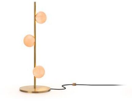 84.3 Short Vloerlamp - Roze - Messing base Wit