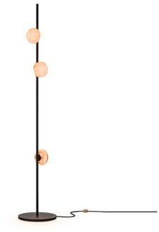 84.3V Tall Vloerlamp - Roze - Zwarte base Wit