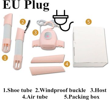 85-240V Elektrische Droogrek Smart Kleerhanger Droger Rack Draagbare Outdoor Reizen Mini Vouwen Kleding Schoenen heater roze EU plug