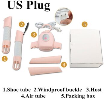 85-240V Elektrische Droogrek Smart Kleerhanger Droger Rack Draagbare Outdoor Reizen Mini Vouwen Kleding Schoenen heater roze US plug