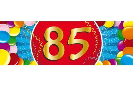 85 jaar leeftijd sticker 19 x 6 cm - 85 jaar verjaardag/jubileum versiering