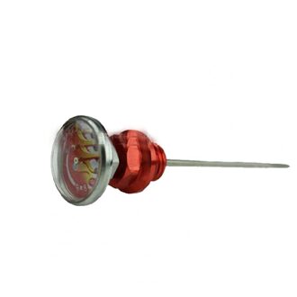 85% Sales! Motorfiets Cnc Aluminium Olie Tank Temperatuurmeter Peilstok Accessoires Rood