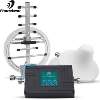 850/1800/2100MHz Mobile Repeater GSM 2G 3G 4G LTE cellular signal booster 70dB Tri Band signal Repeater Amplifier & Antennas Set