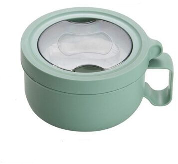 850Ml Rvs Lunch Box Met Deksel Lepel Draagbare Lekvrije Isolatie Bento Box Met Handvat Voedsel Opslag container groen