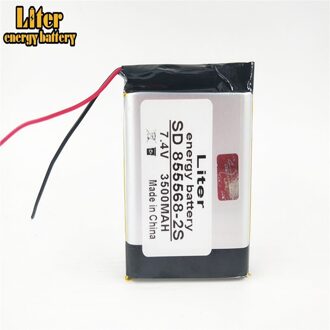 855568-2S 7.4V 3500mAh Lithium polymer Battery with Protection Board For Bluetooth stereo PDA DVD GPS 175570 1stk