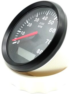 85Mm Digitale Urenteller 0 - 8000 Rpm Dieselmotor Tacho Gauge Waterdichte Boot Auto Marine Toerenteller